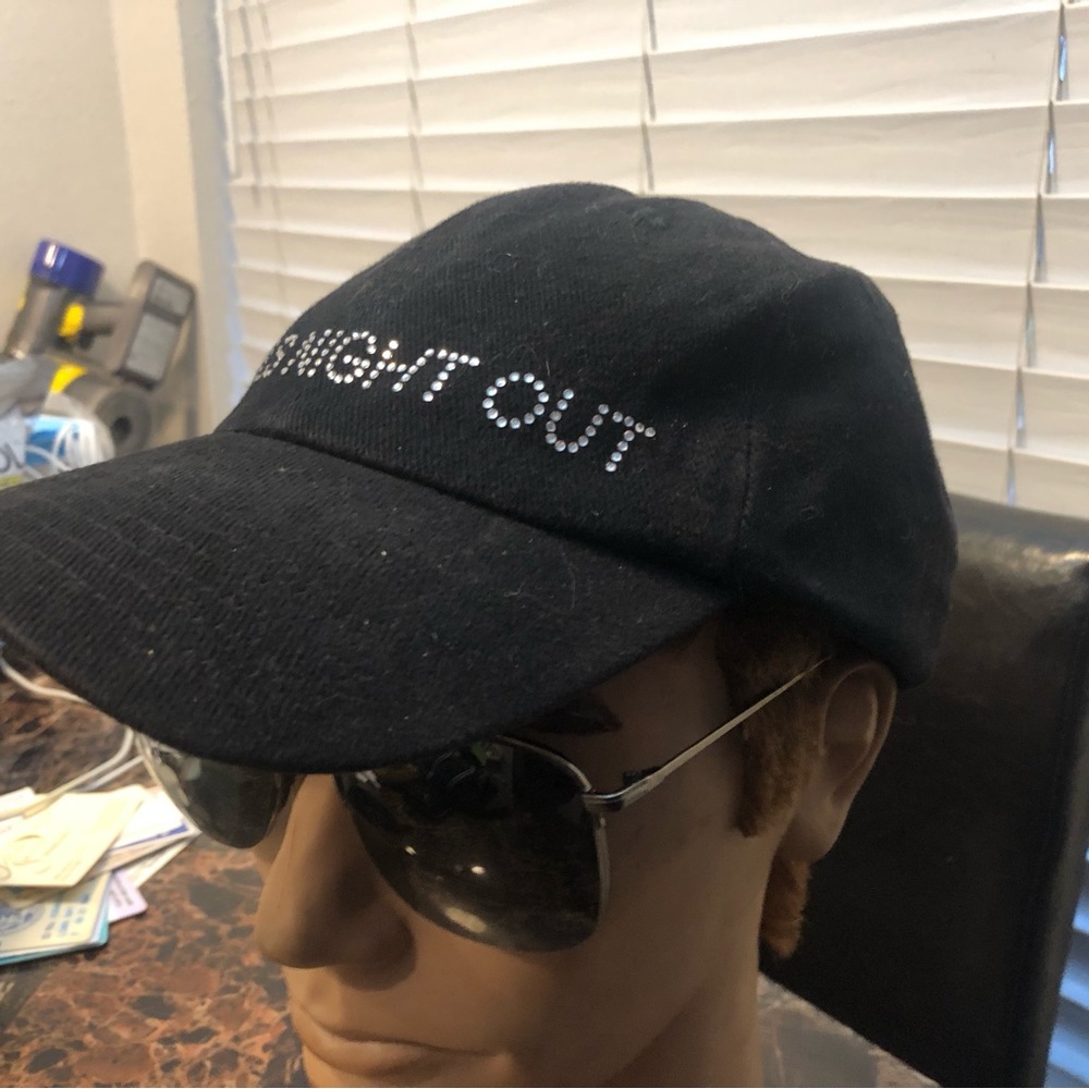 Christine Alexander "Girl Night Out" Black Glitters Baseball hats Size ADJ